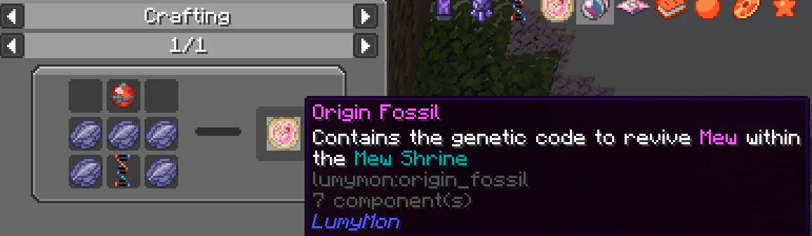 Craft the Origin Fossil - Origin Fossil
