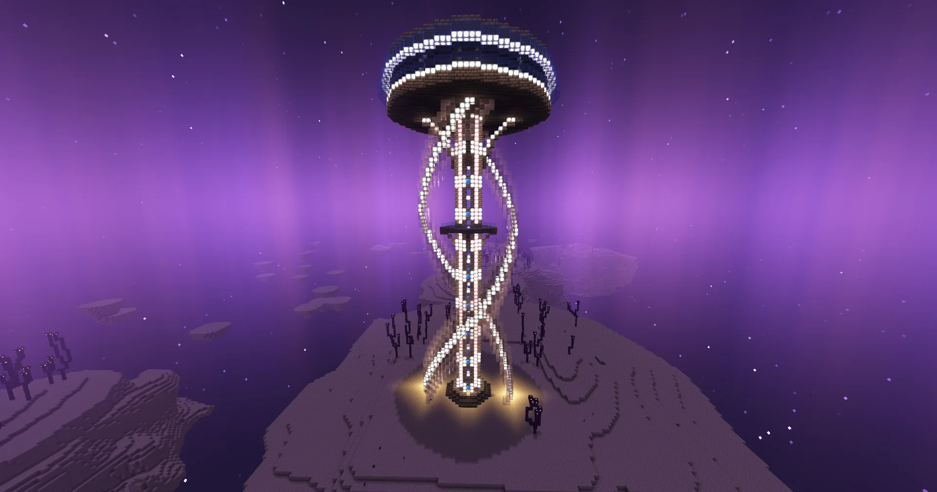 Map the Matching End Tower - Dawn Tower exterior located with the Necrozma Dawn Radar map