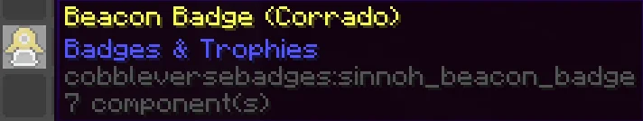 Corrado - Beacon Badge item tooltip