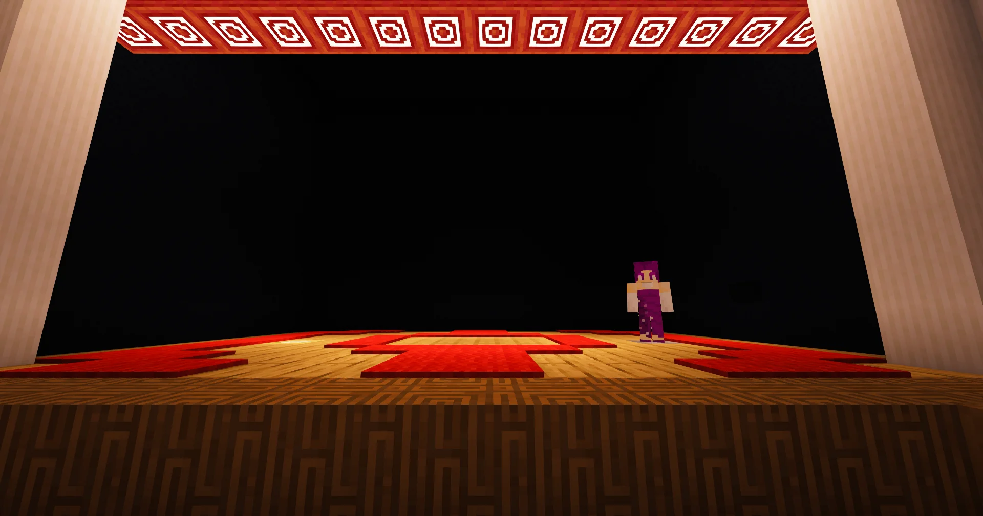 Fannie - Fannie waiting on the dark theater stage