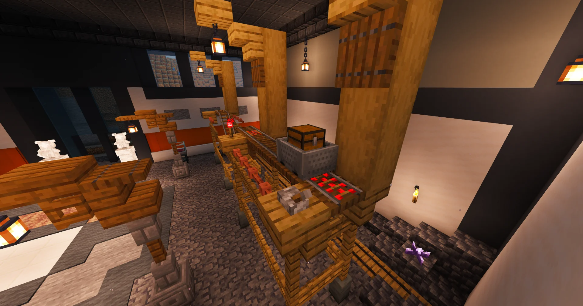 Ferruccio - Minecart and rail section inside Ferruccio's arena