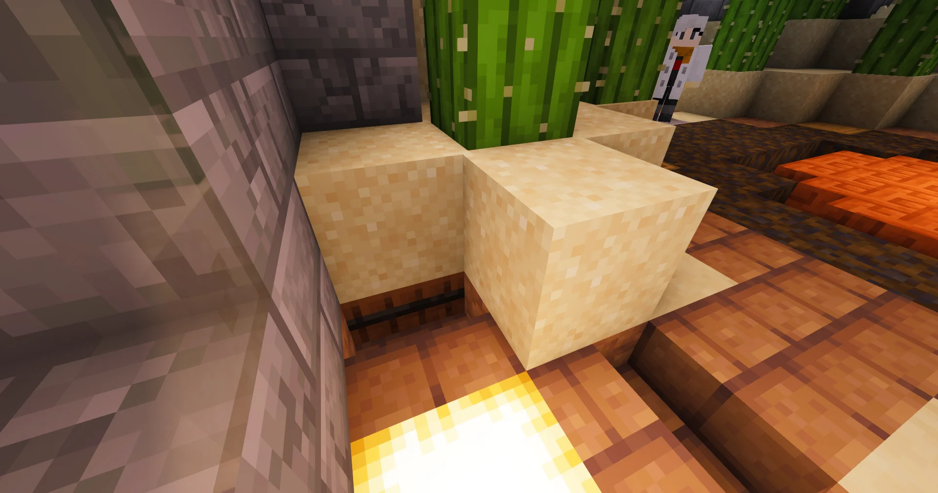 Terrie - Side barrel hidden behind sand and cacti