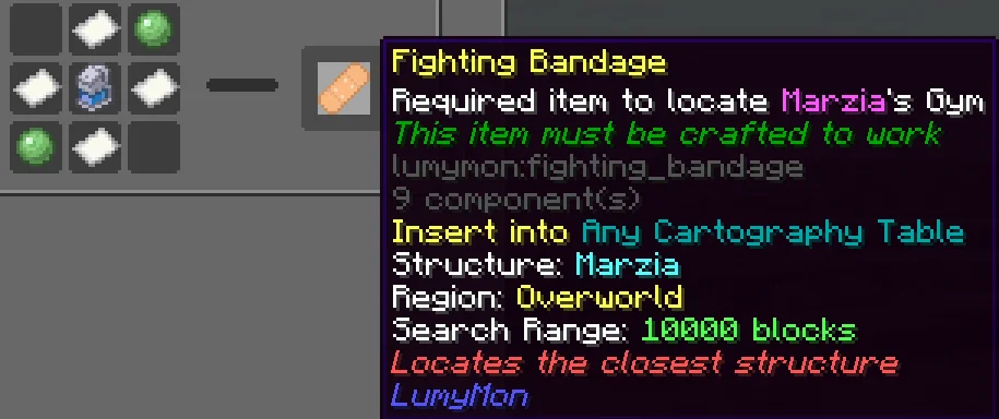 Marzia - Fighting Bandage crafting recipe