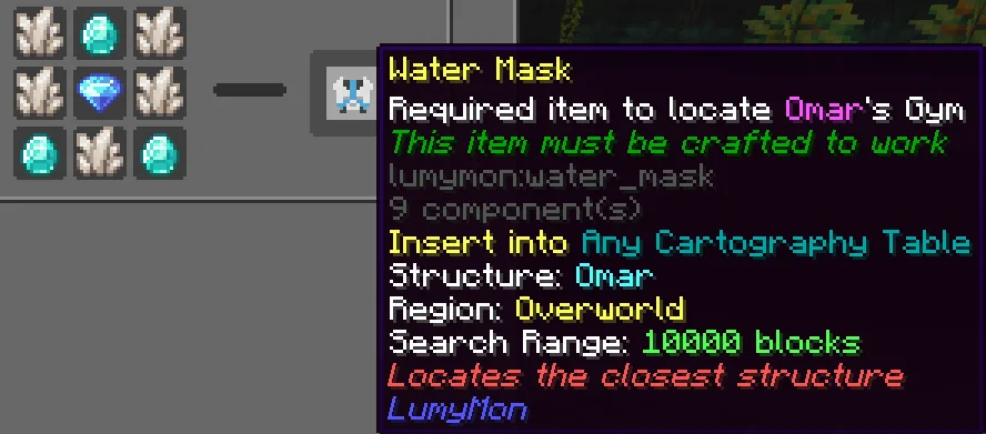Omar - Water Mask crafting recipe