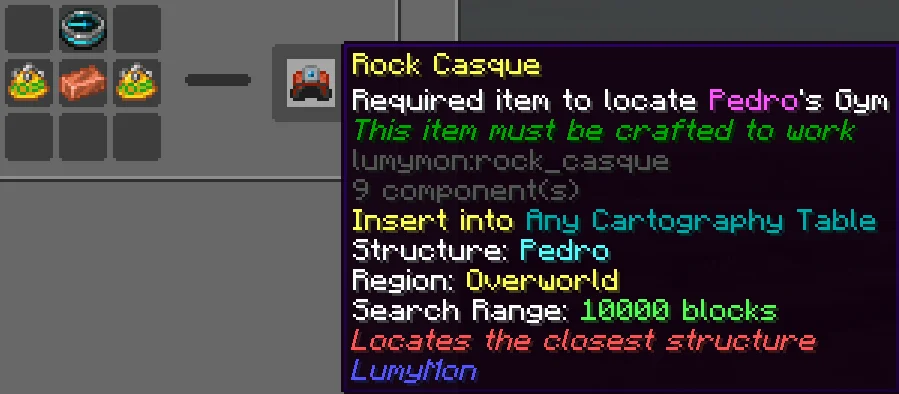 Pedro - Rock Casque crafting recipe